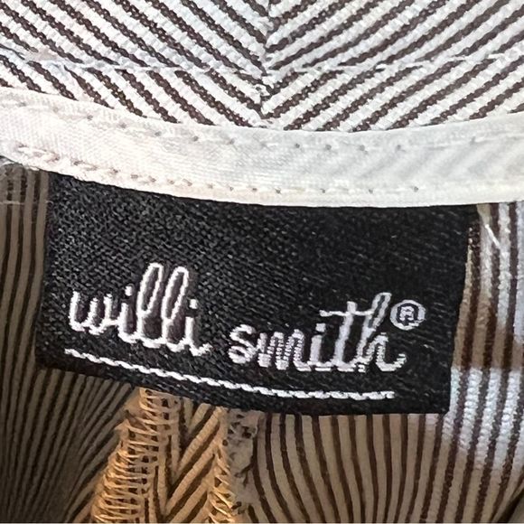 Willi Smith Size 10 Brown & White Pin Striped Capris - Picture 6 of 8